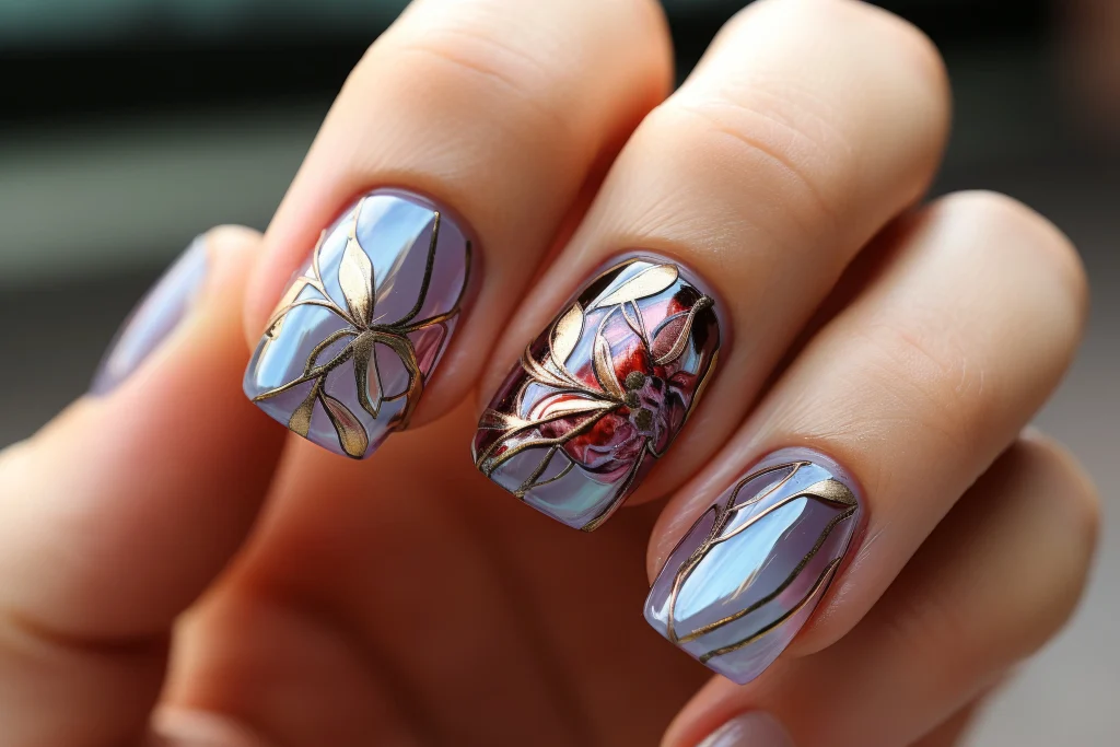 Chrome nails by Girl Gossip