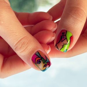 abstract nail design